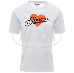 Simson T-Shirt Farbe: weiß, Größe: S 100% Baumwolle