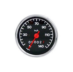 Tachometer ø 80mm 140 km/h mit Kontrollleuchte Rot Grün für MZ ETZ150, ETZ250, ETZ251, ETZ301